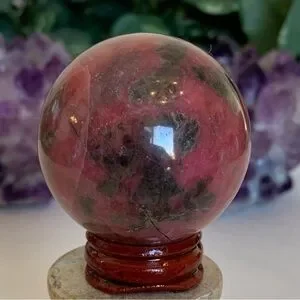 Red Rhodonite Sphere | Accents | 2 Red Rhodonite Polished Sphere ...